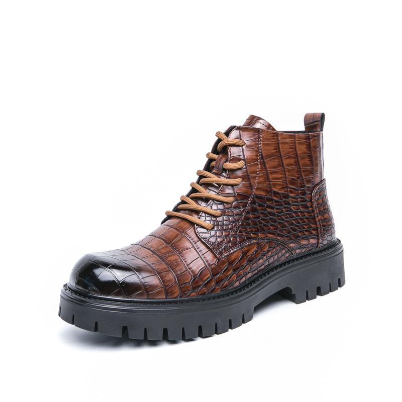 Fashion Genuine Leather Male Ankle Boots Comfortable Chelsea Boots Men's Stylish Formal Business Dress Boots Designer Business Footwear