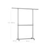SONGMICS Clothes rack, grey, (101-163) x 49 x (113-198) cm