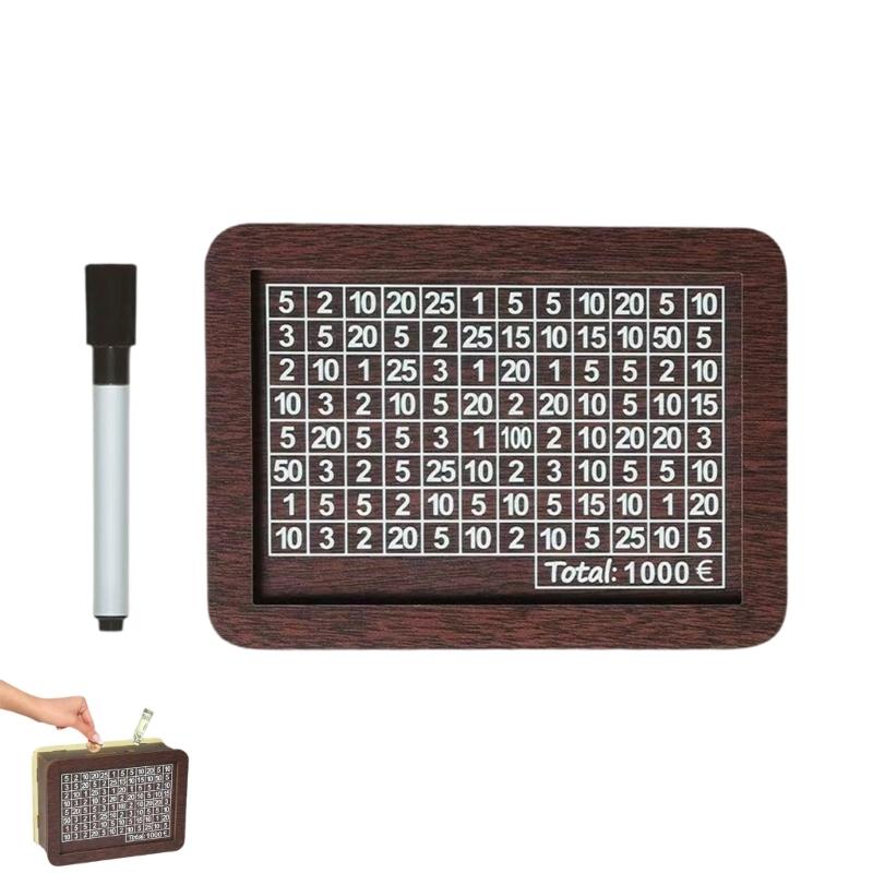 Elegant Wooden Coin Storage Box Organiser With EU Number Display Function For Kids And Household Use