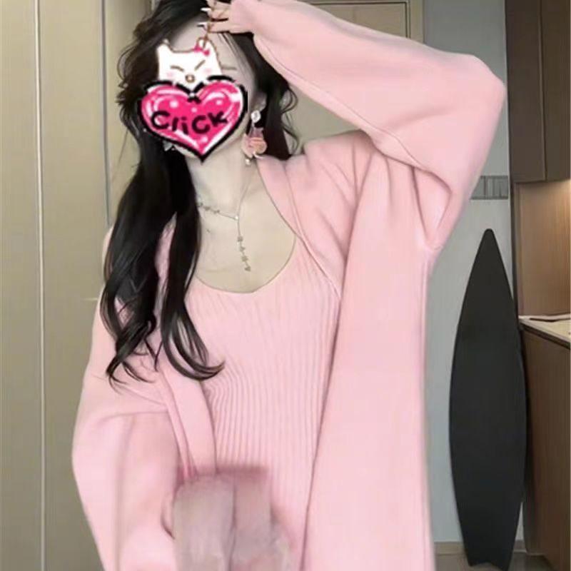 Pine Frost Knit Figure-Hugging Maxi Dress & Sweater Set - Temperamental Goddess Vibe