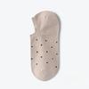 Female Summer Thin Cotton Non Slip Heel Shallow Mouth Invisible Dot Socks