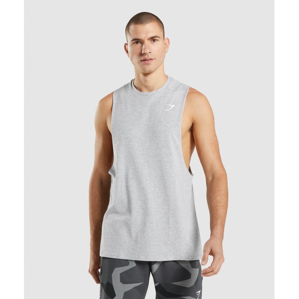 

Gymshark Critical 2.0 Drop Arm Tank Light Grey Marl A1a2r Gbcn XXL