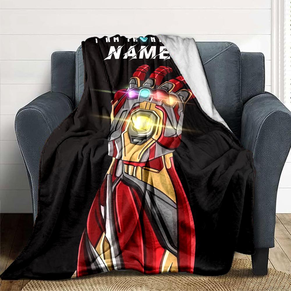 Custom Name Spider-Man Mask blanket for Couch & Bed, Plush Cozy Fuzzy Blanket Super Soft & Warm Blankets for Fall and Winter. 090818