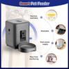 Square Intelligent Pet Feeder with Lcd Display Screen Wifi Remote Control Timed and Quantitative for Feeding Cats/Dogs