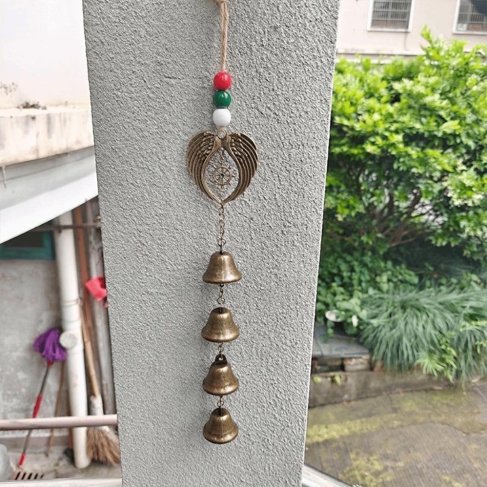Bohemian Style Vintage Wind Chime with Bell Wall Hanging Decoration Patio Decoration