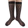 1 Pair Japanese Styles Fishnet Mesh Hollowout Patterned Stockings Breathable Thin Middle Calf Socks for Women and Girls