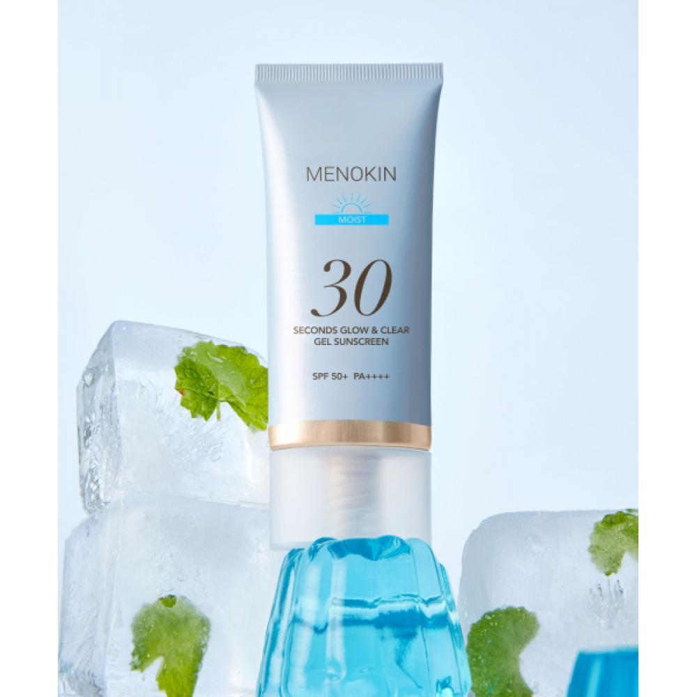 Menokin 30 Seconds Glow   Clear Gel Sunscreen Moist 50ml