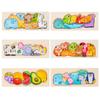 Wooden Childrens Puzzle Board With Animal Illustrations For Early Education And Cognitive Development