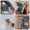 Yofidra Chiodatrice elettrica senza spazzole 30mm 2in1 Chiodatrice/Graffettatrice a batteria Chiodatrice per carpenteria Tacker Strumento per batteria Makita 18V Spilli