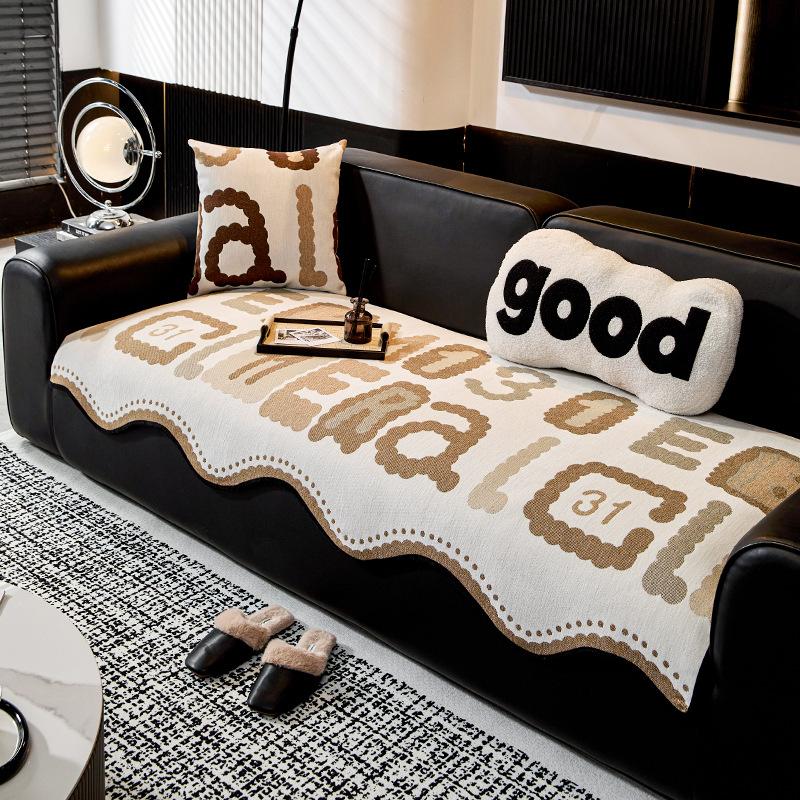 Modern Simple Sofa Cover Cloth, High-End Four-Season Universal Sofa Seat Cushion  New Special-Shaped Non-Slip Sofa Cushion