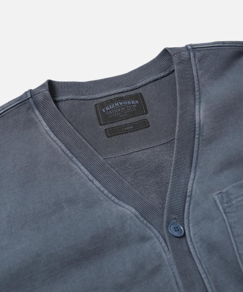 Frizmworks Pigment Dyeing Heavyweight Cardigan _ Navy