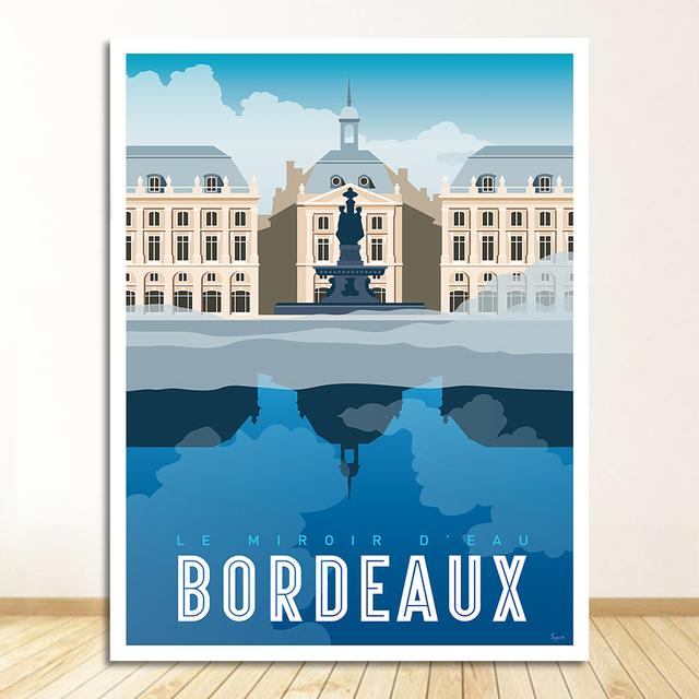 Map Canvas Paintings Vintage Wall Kraft Poster Coated Art Prints Posters Home Decor Gift Bordeaux France Wine Country Travel