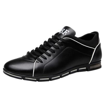 Moda Uomo Pelle Solida Business Sport Scarpe Casual a Punta Rotonda Piatte Scarpe Casual da Uomo Scarpe Casual Estive alla Moda Sneakers da Uomo