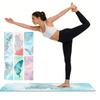 Wildleder bedruckte Yogamatte Gummi-Yogamatte Tragbar Anti-Rutsch Verschleißfest Fitnessmatte Ultradünnes faltbares Polster 68/80cm*1.5mm