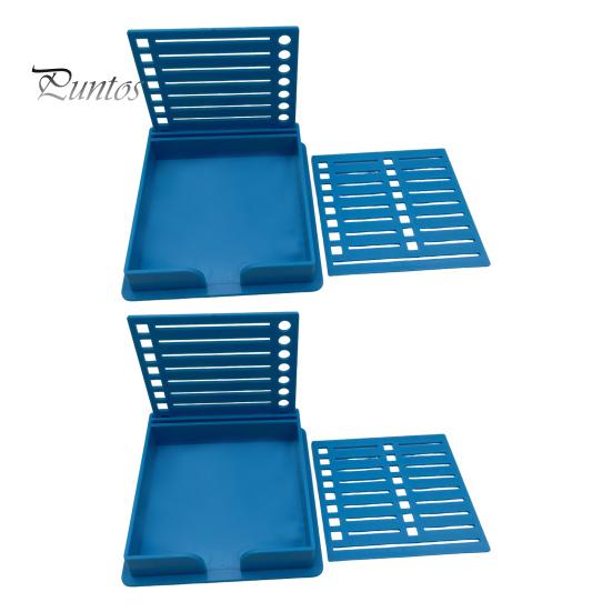 2Pcs Sticky Note Dispenser Holders High Durability Smooth Edge Burr Free Multifunctional Sticky Note Holder with Stencil