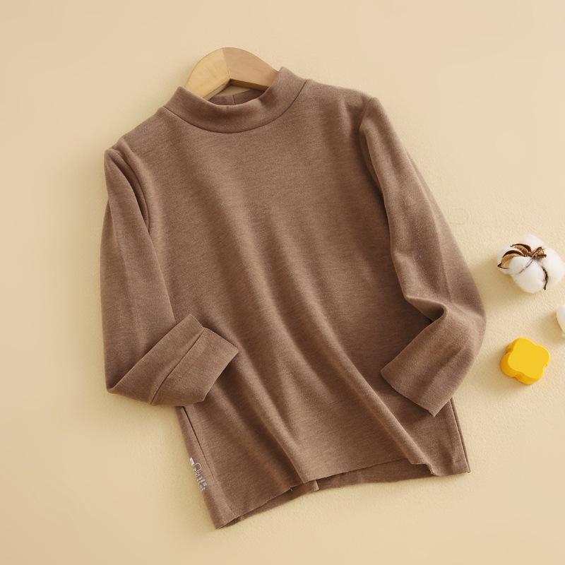 

Lyocell Kids Thermal Underwear, Unisex Autumn Base Layer, Thick A-class Half-High Collar 120 (105-115cm/40-50kg)