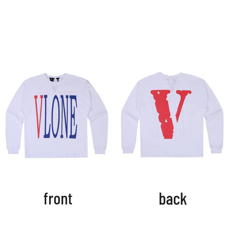 Moletom com Capuz de Manga Longa VLONE Big V Unissex - Estilo Tendência Inspirado em Wang Yibo