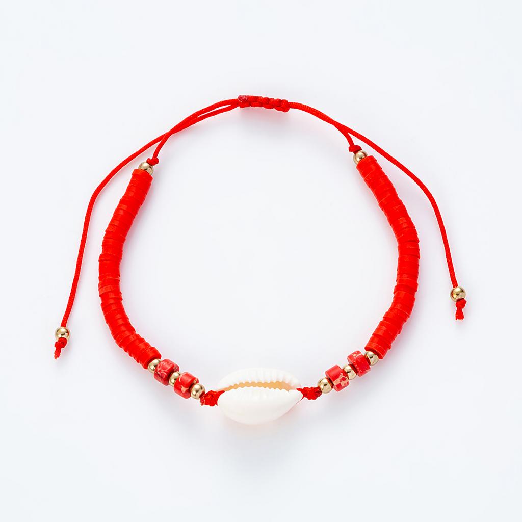 Natural Shell Pendant Bohemian Women's Fashion Party Handwoven Adjustable Summer Charm Beach Conch Jewelry Gift Bracelet