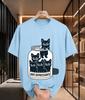 2026 New 100 Cotton Tshirt Cute Black Cats In Pill Bottle Anti Depressants Funny Healing Print Unisex Tee Casual Short Sleev