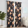 2 pcs   versatile polyester transparent curtains for home decoration Retro Dead Branches Floral for use in bedrooms and living
