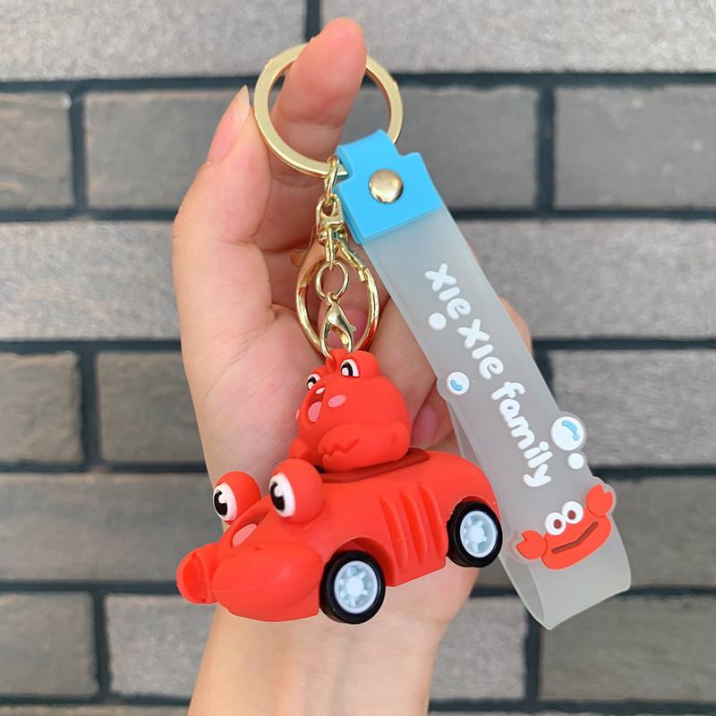 Cartoon Animal Friction Cars Keychain Charming Gifts For All Ages**