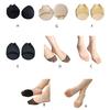 1 Pair Women Sheer Mesh Toe Cover with Padding Non-Skid Bottom Toe Topper Liner Forefoot Pads Cushion Half Socks Insoles