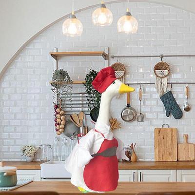 Porch Geese Clothes Spring Lawn Geese Costume For Outdoor Cartoon Patio Pet Statue Chef Outfit For Spring Outdoor Patio Lawn