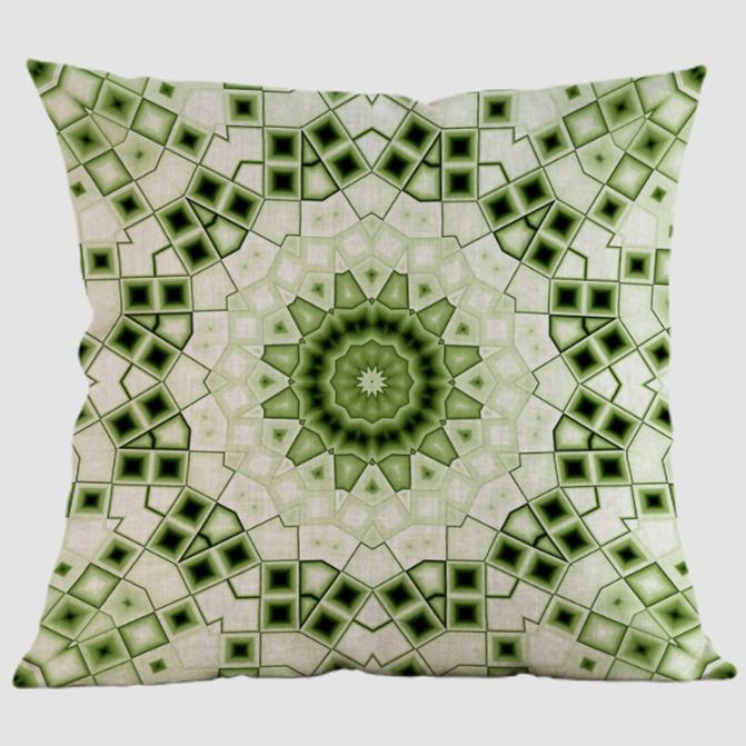 Thailand Decorative Cushion Cover Ethnic Buddism Meditation Floor Mat Bohemia Mandala Cotton Linen Throw Pillow Case Cojines