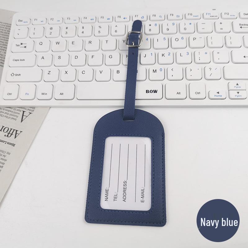 

Премиальный кожаный багажный тег из ПУ со строчкой и карточкой для подписи