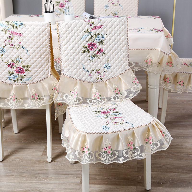 Stuhlhussen für Esszimmerstühle, schmutzabweisendes Kissen, europäischer Jacquard-Stuhlbezug, Kissen, Haushaltsstuhlkissen, universelle Wohnkultur