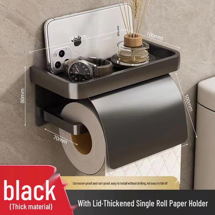 Krasvrij Wandmontage Toiletpapierdispenser & Opbergrek