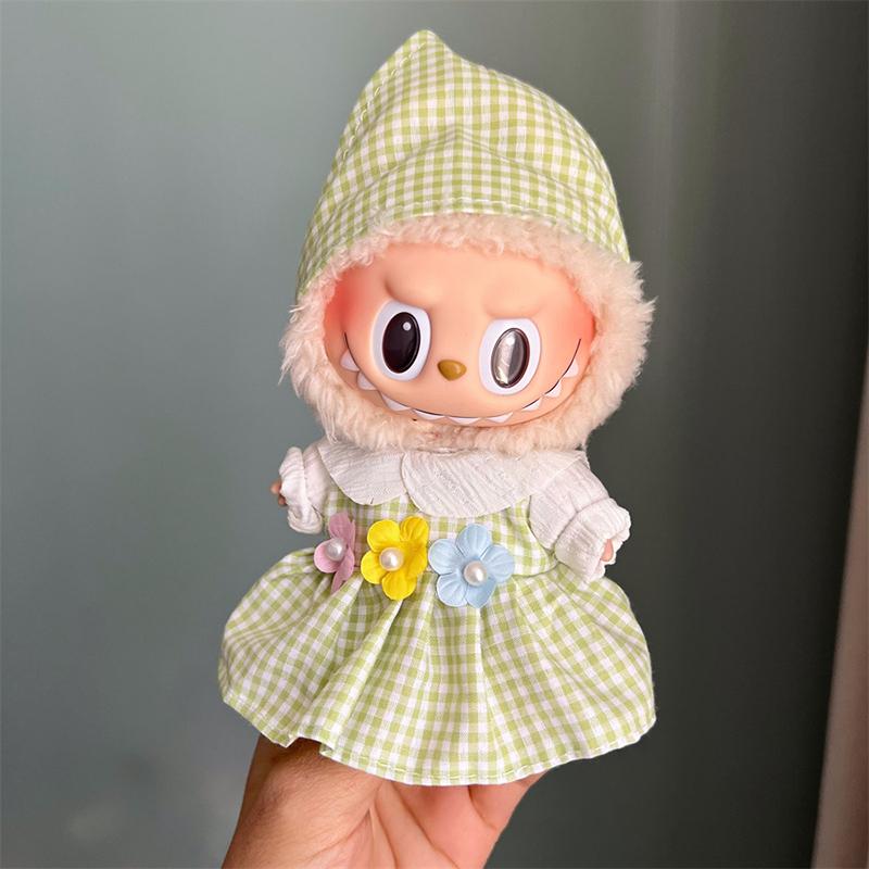 Mini Doll'S Clothes Outfit Accessories For Plush Vinyl Labubu Doll Cotton Doll Replacement Suit Only Clothing For Kids Gift