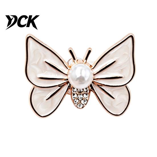 Butterfly Shaped Brooch Faux Pearl Rhinestone Brooch, Dainty Decorative Badge Pin Pin, Sweater Cardigan Coat Dress Jewelry Accessories Daily Wear