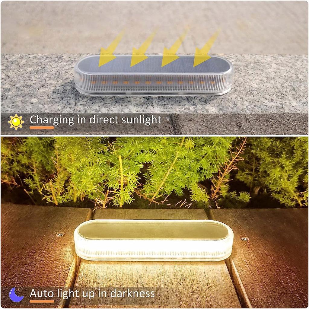 Best Selling Unique Solar LED Landscape Ground Lamp Waterproof IP68 Outdoor Fence Patio Dock Step Light Wireless Deck