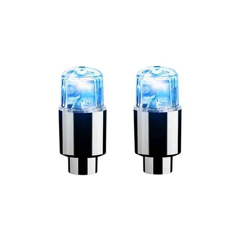 LED Tire Lights Cap Car Tire Valve Cap Lights Multi-Color Flash Durable For Car Moto Bicycles Electric Vehicles Tire Valve Cap Valve Stems 1