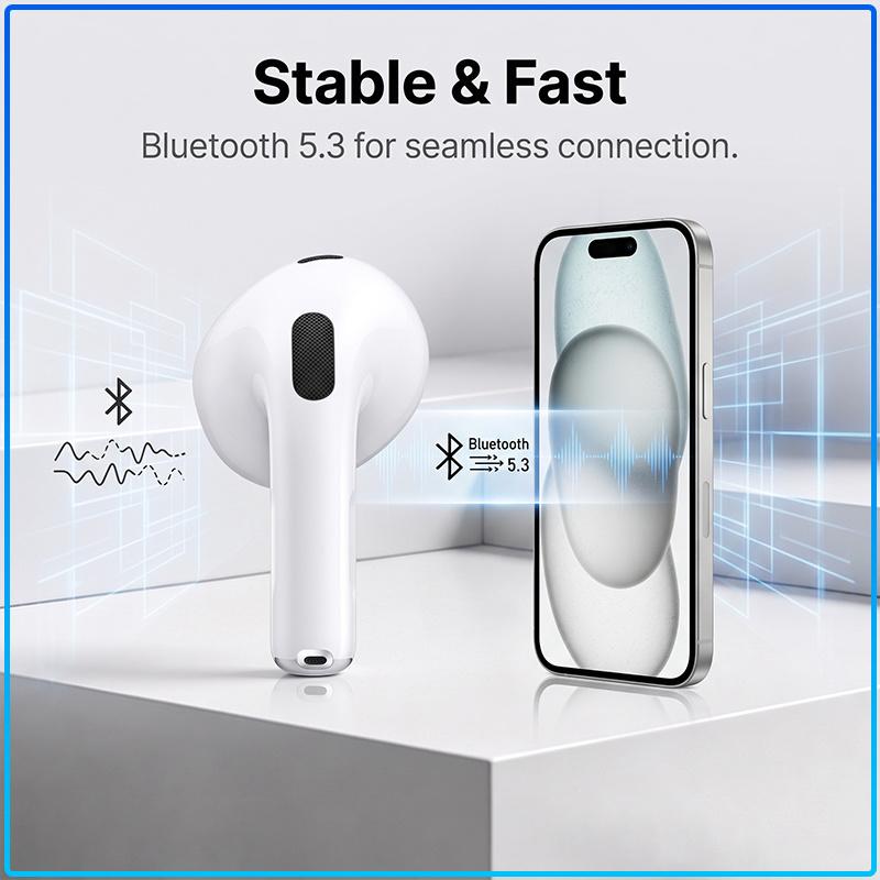 Fourth Generation Air 4 True Wireless Earbuds Bluetooth 5.3 ANC Noise Reduction Headset Instant Connection Clear Voice Call Earphones