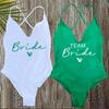 Sexy Padded One Piece Swimsuit Women Team Bride Swimwear Bikini Summer Bathing Suit Plus Size Beachwear Bachelorette Party Lady