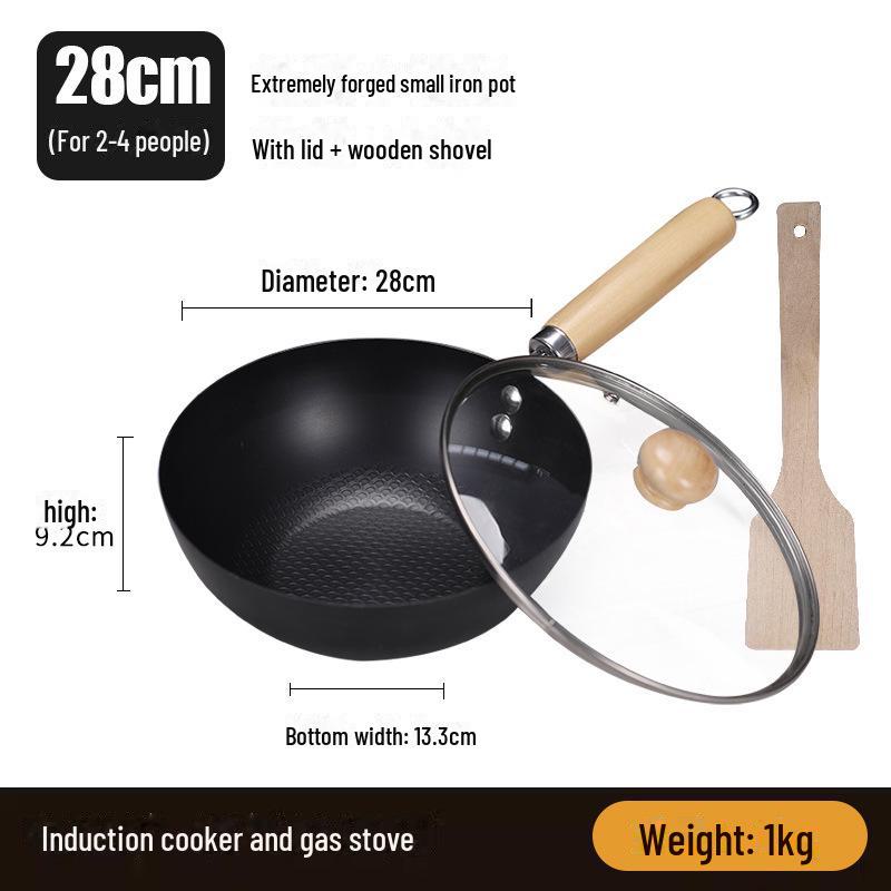 Mini tigaie neacoperită de 20 cm pentru mașina de gătit cu inducție - compactă, ușoară, ideală pentru utilizarea de o singură persoană