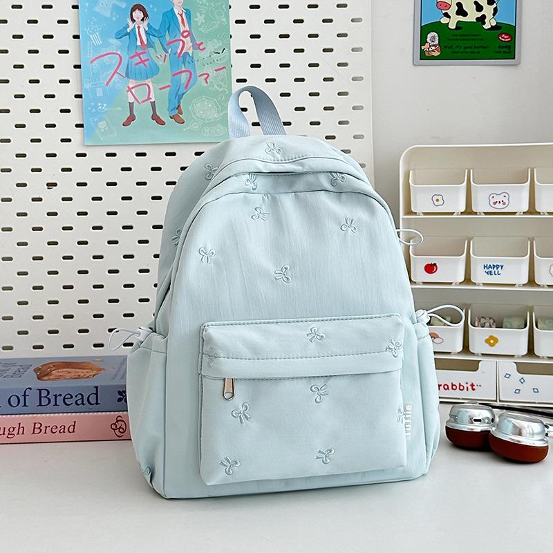 School bag new high value fresh sweet candy color backpack junior high school students lightweight travel backpack