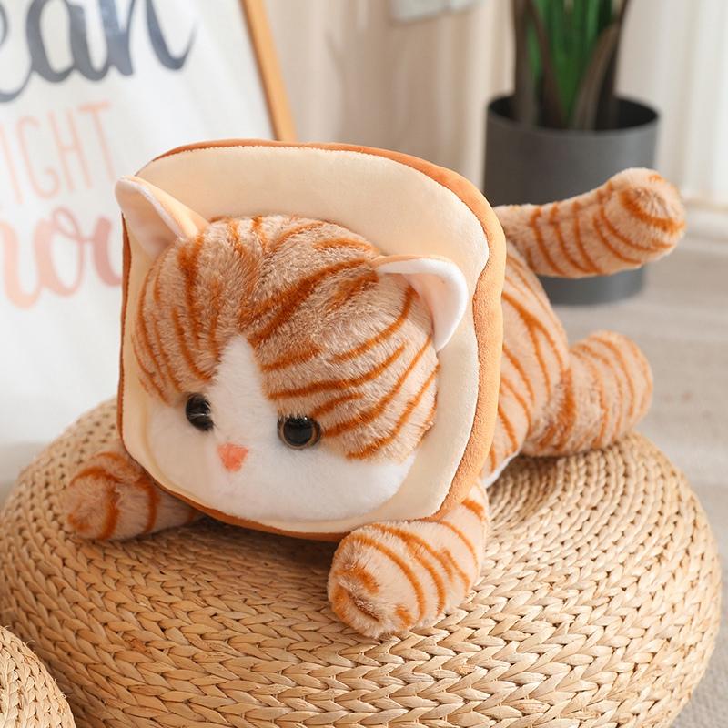 Kawaii Cat Plush Toys Lovely Kitty Turn To Flower Bread Toast Taiyaki Lion Dolls Stuffed Soft Pillow Great Birthday Gift
