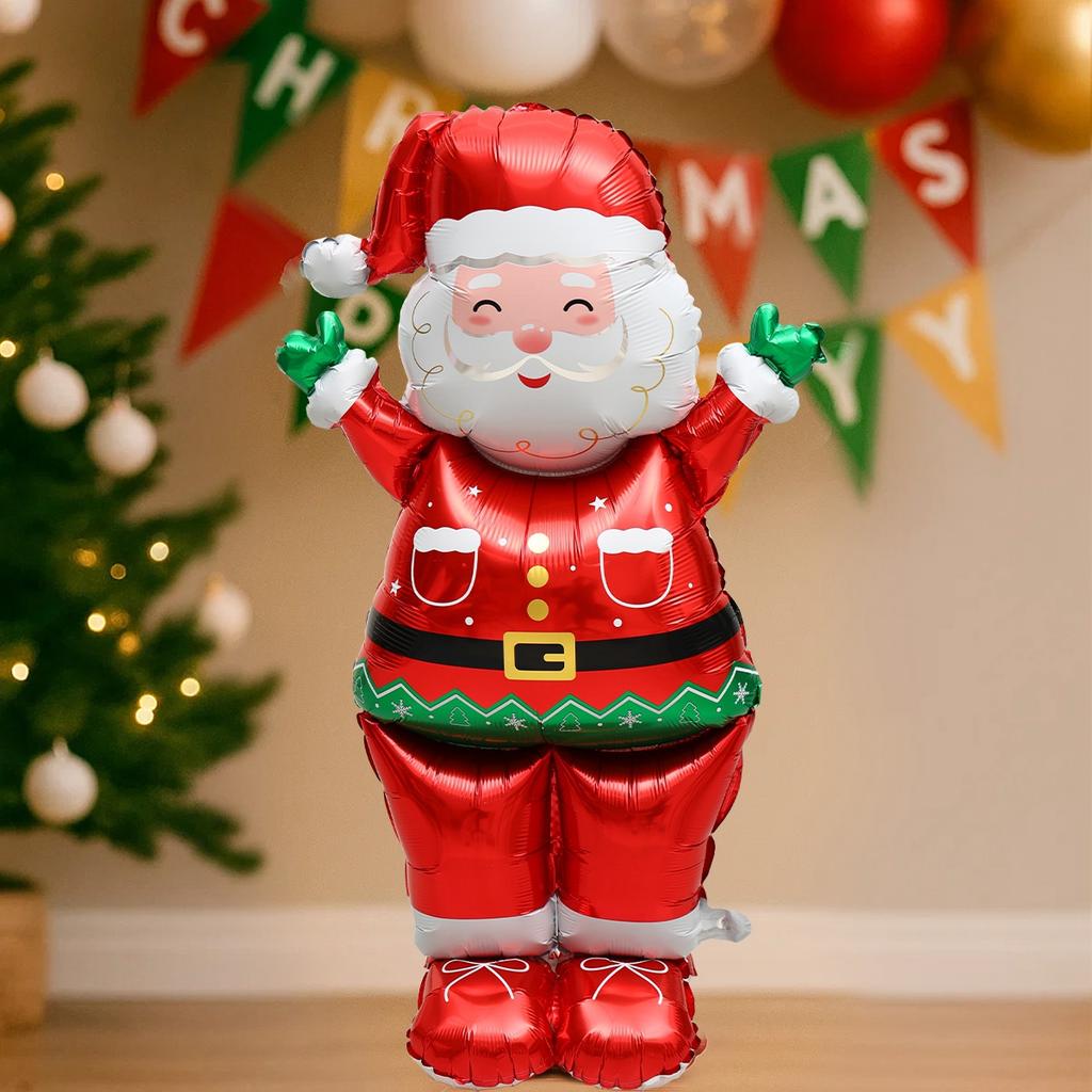 1pc Large Christmas Standing Foil Balloons Christmas Tree Santa Claus Snowman Nutcracker Christmas Foil Balloon New Year Balloon