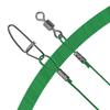 68kg Stainless Steel Wire Leaders for Hairtail with Swivels and Snaps 30-Piece, 50cm, Fishing, (Green)