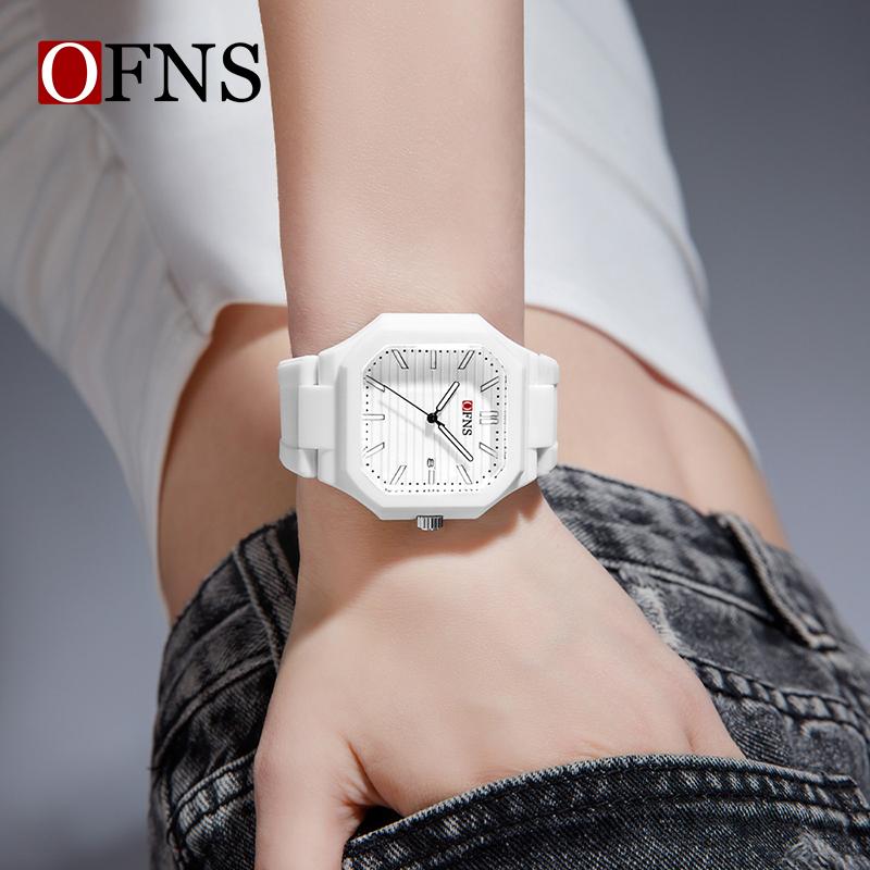 Fashion Ofns 1588 Student Quartz Wristwatch Simple Calendar Luminous Ladies Watch Sports Casual Watches For Woman Reloj Mujer