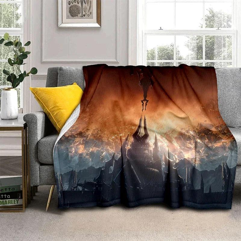 3D World Warcraft Super Burning Beauty Printed Blanket Creativity Super Soft Flannel Is Suitable For Sofa Or Bed Yoga Blanket