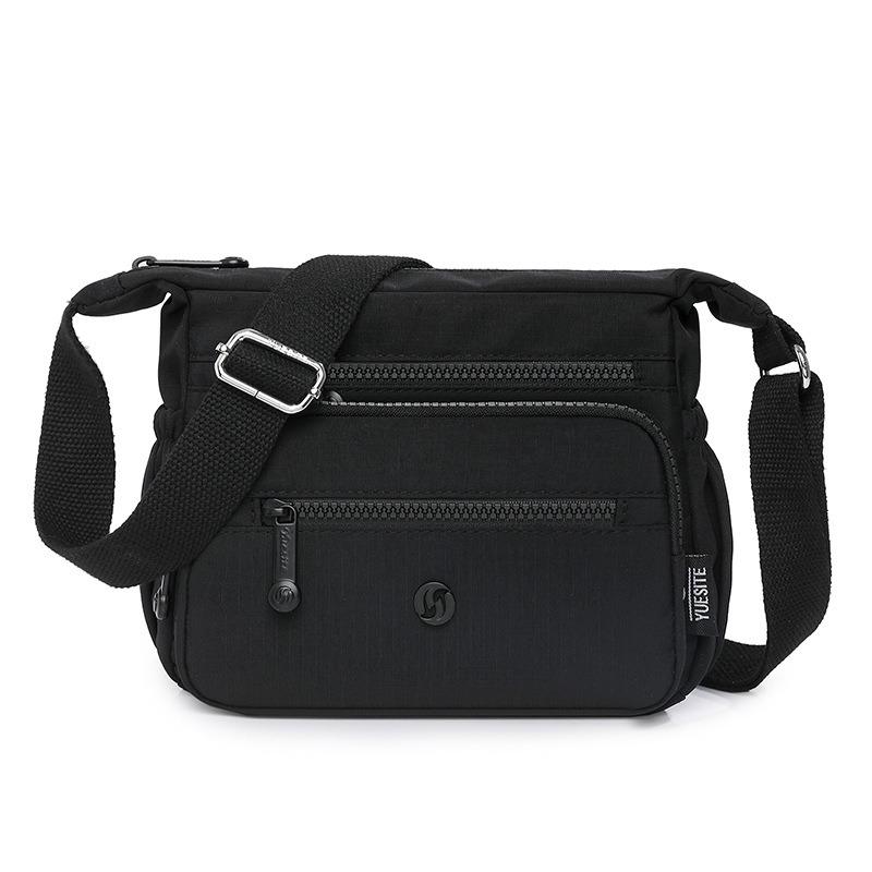 Chinese Women's Bag New Solid Color Lightweight Nylon Bag Small Square Bag Middle-aged Niche Single Shoulder Oblique Span Bag Women