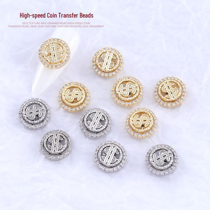 

Rotating Lucky Coin Beads for High-Speed Nail Art Decoration