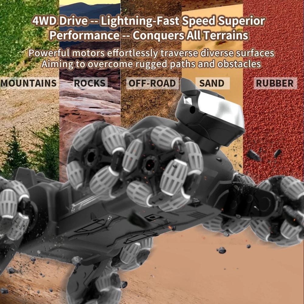 Rc Robot Dog Electronic Robot Dog Stunt Twist Drift Toy Rotation Hand Remote Dual Control Electric Pet for Children's Toys Boys