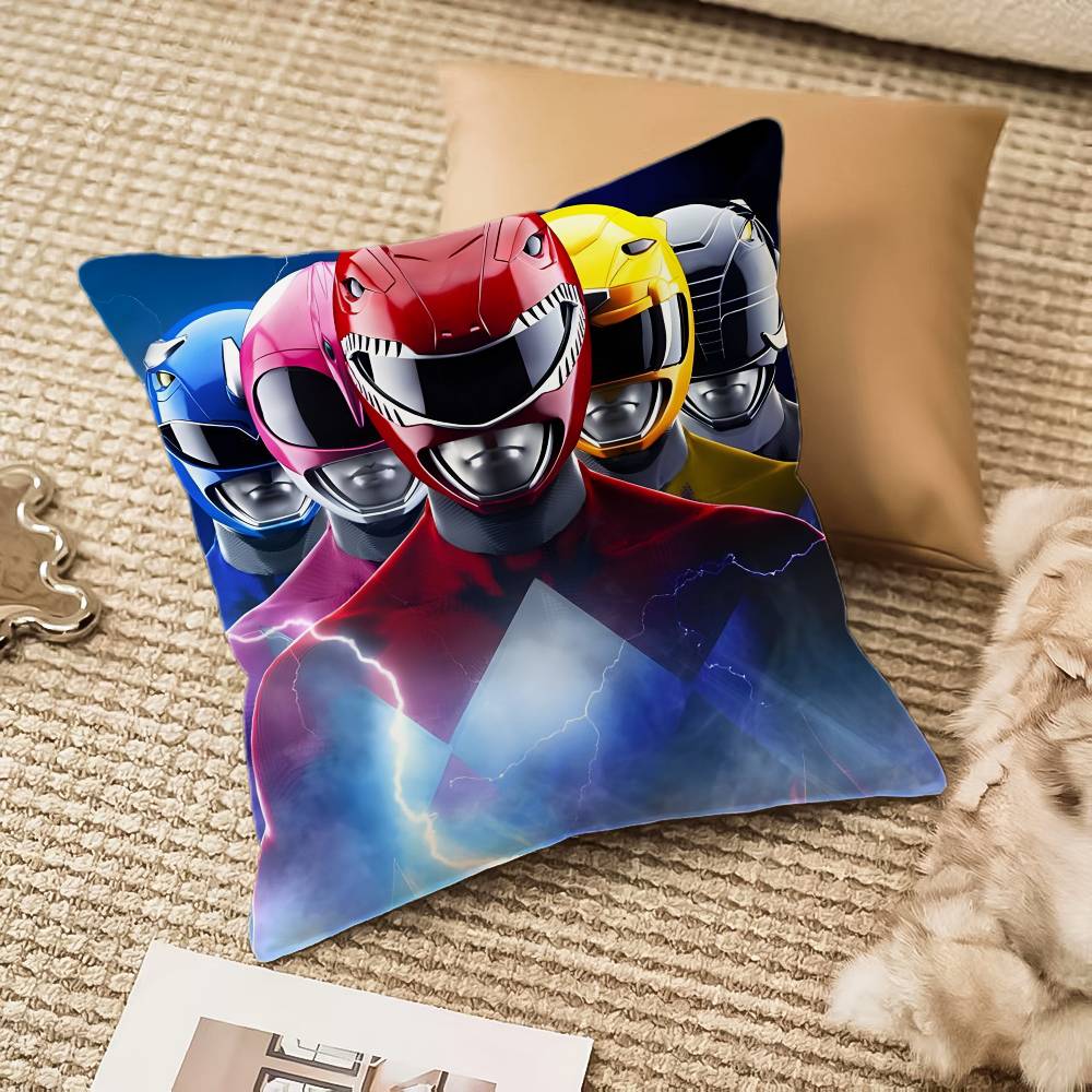 Mighty Morphin Power Rangers Pillow Case Anti-dustmite Invisible Zipper Sofa Bed
