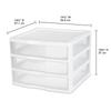 Wide 3 Drawer Unit Stackable Storage Organizers Clear Drawers Multi-Purpose Home Office Craft Supplies Desktop Organization