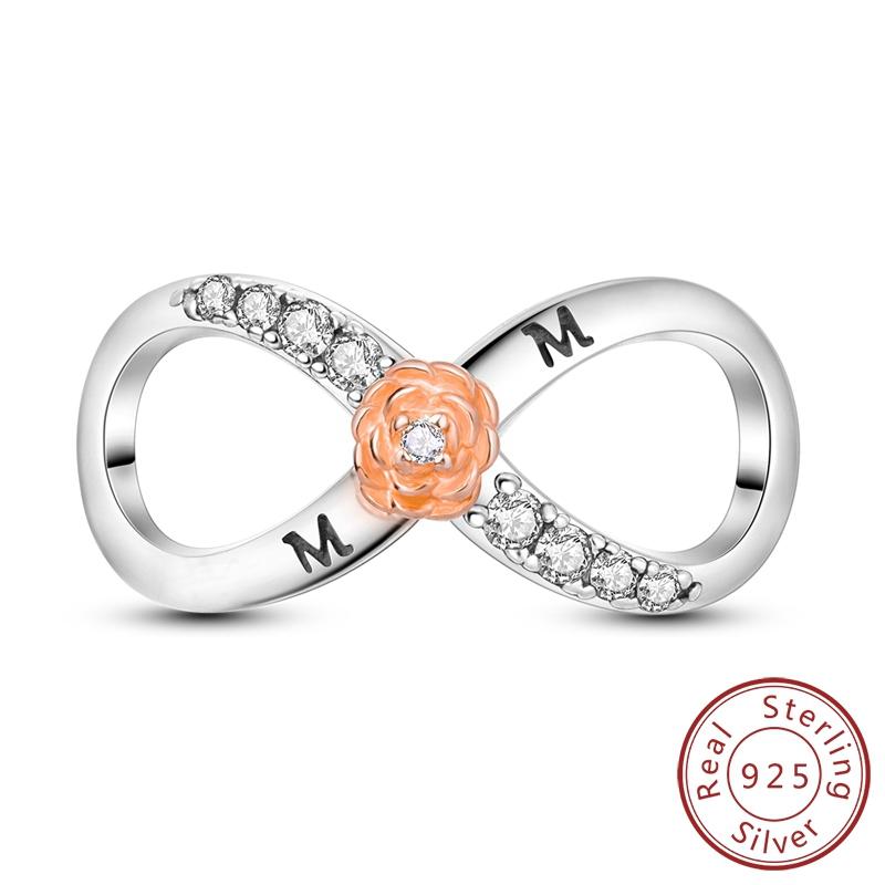

Copper Endless Maternal Love Infinite Pendant Charms Jewellery Fit Original Bracelet For Women Diy Gift